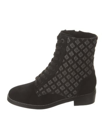 L'Agence Boots Suede Printed Combat US 7.5 |