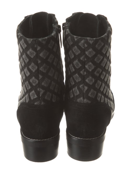 L'Agence Suede Printed Combat Boots