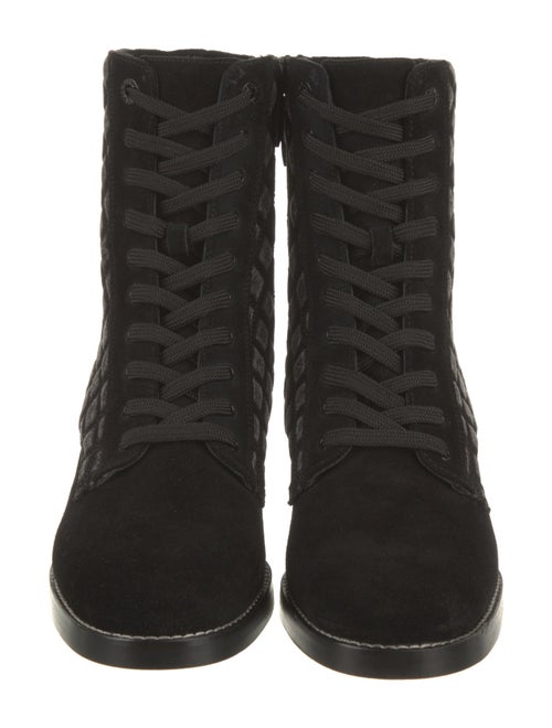 L'Agence Desiree Denim Combat Boots