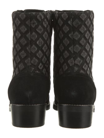 L'Agence Desiree Denim Combat Boots