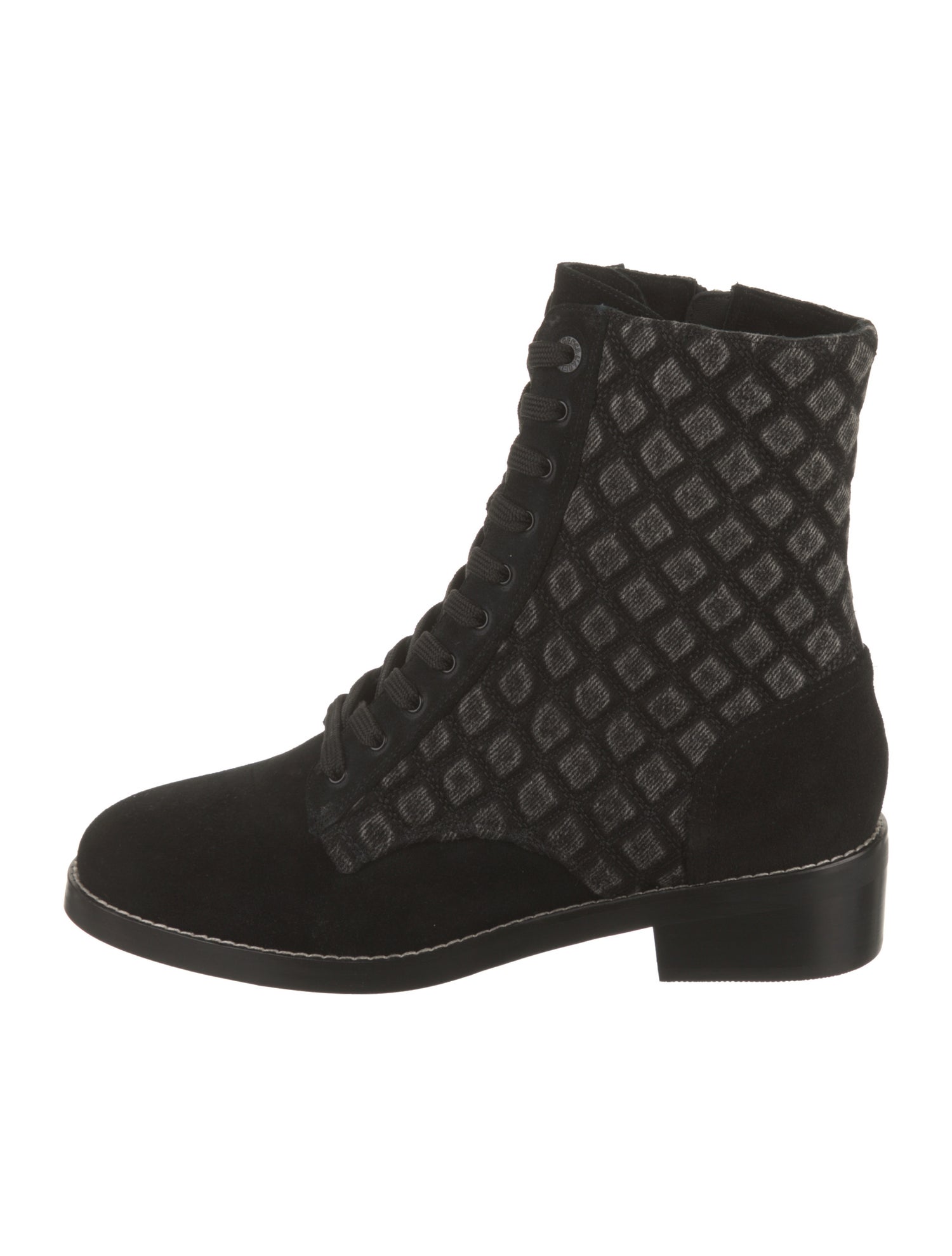 L'Agence Desiree Denim Combat Boots w/ Tags