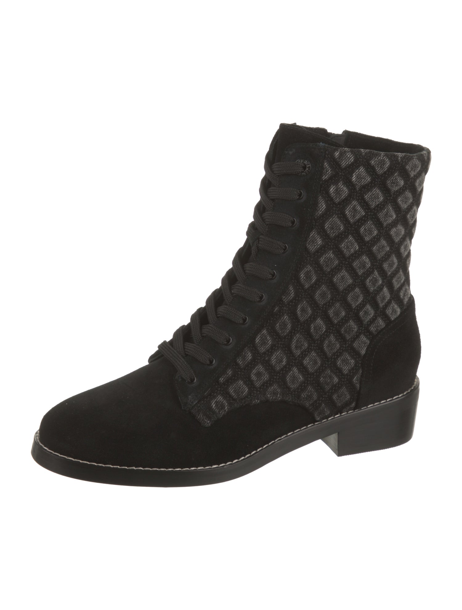 L'Agence Desiree Denim Combat Boots w/ Tags