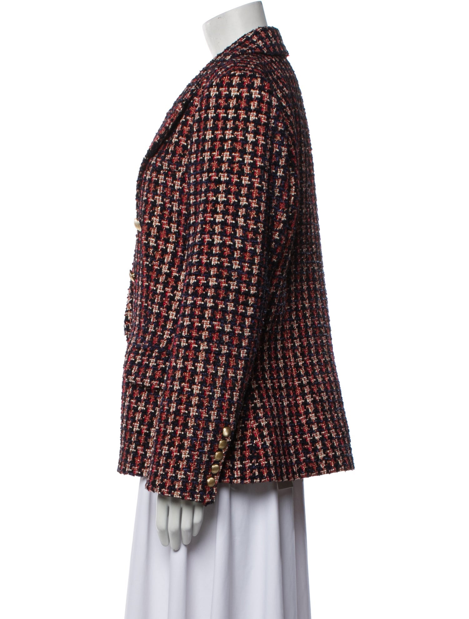 L'Agence Plaid Print Blazer