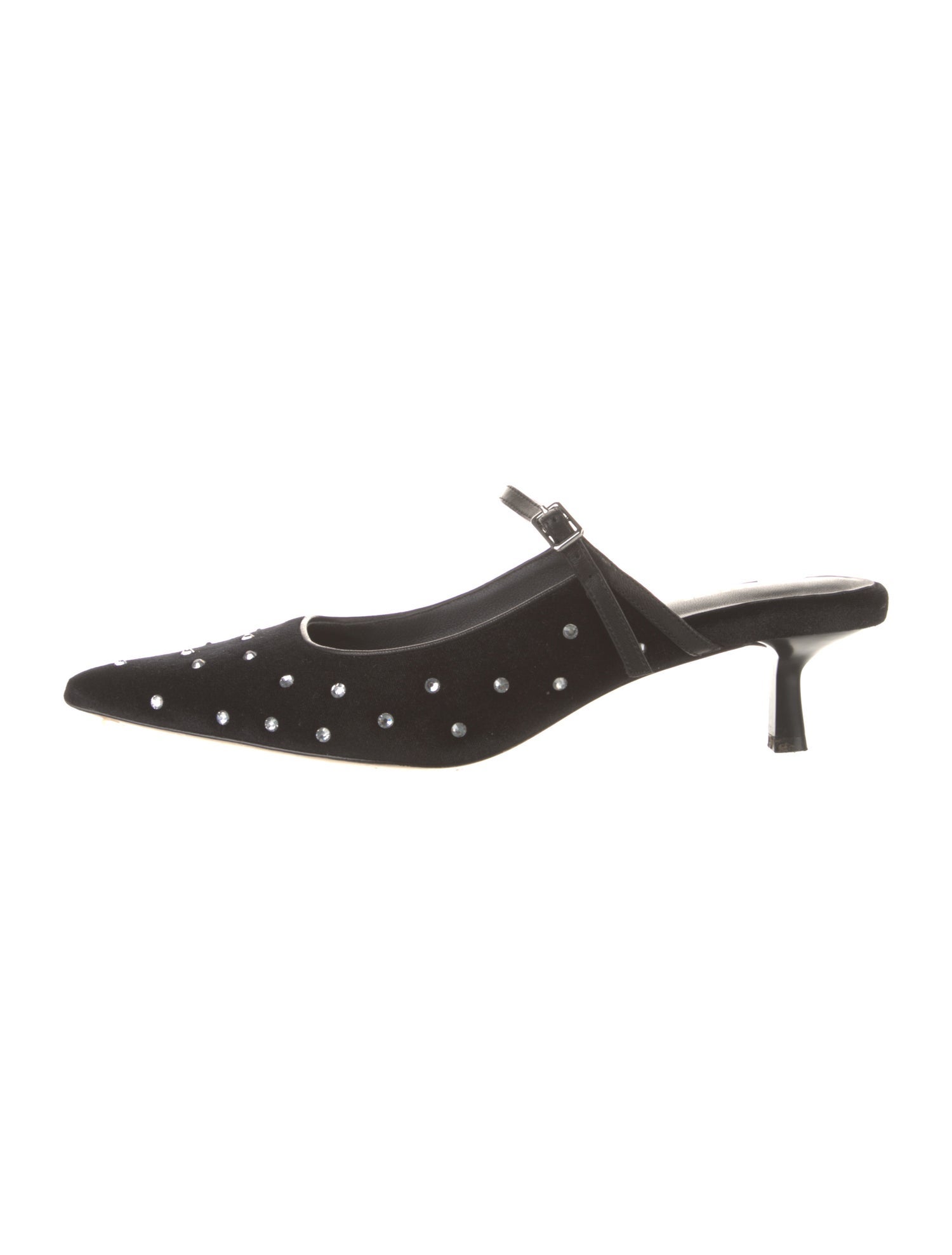 L'Agence Velvet Crystal Embellishments Mules