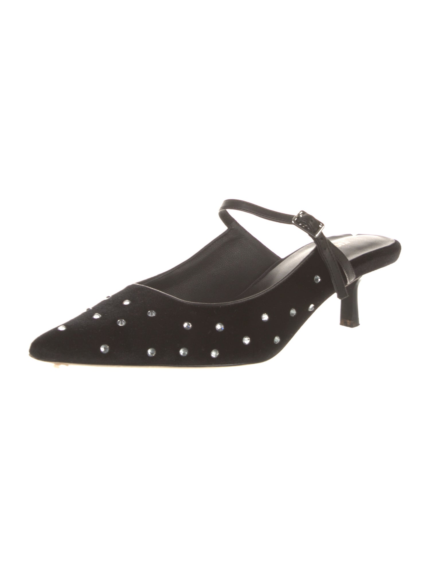 L'Agence Velvet Crystal Embellishments Mules