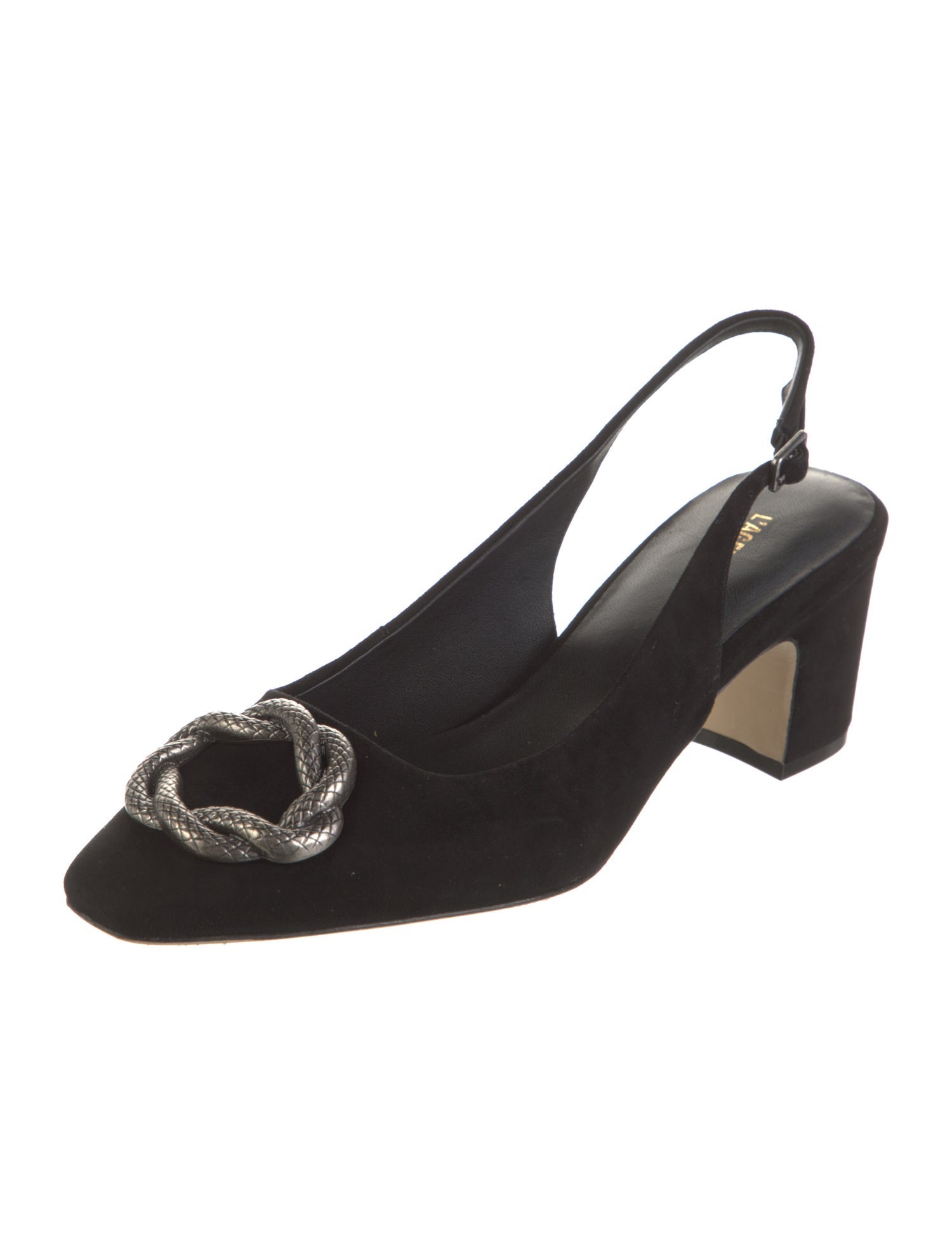 L'Agence Suede Slingback Pumps