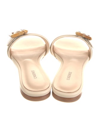 L'Agence Leather Slides