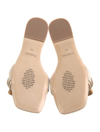 L'Agence Leather Slides