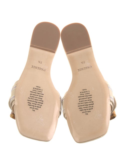 L'Agence Leather Slides