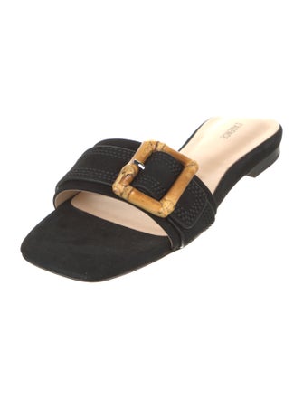 L'Agence Leather Slides