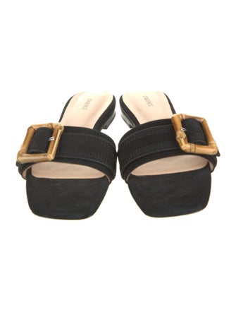 L'Agence Leather Slides