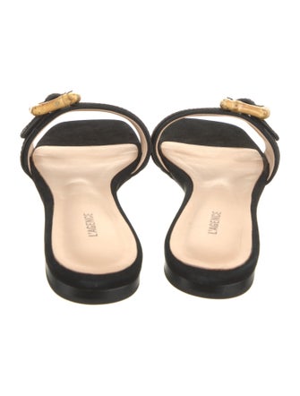 L'Agence Leather Slides