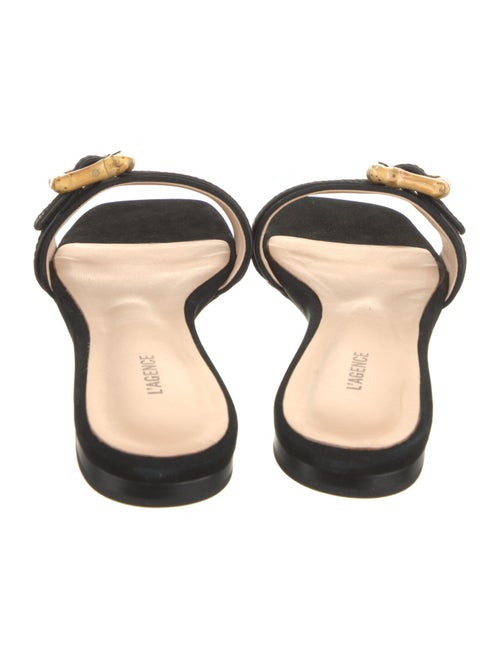 L'Agence Leather Slides