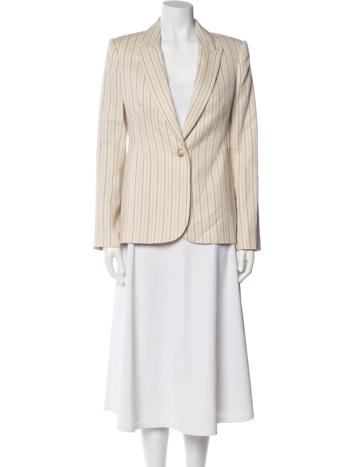 L'Agence Linen Striped Blazer w/ Tags