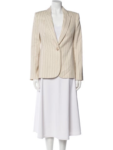 L'Agence Jackets Linen Striped Blazer S