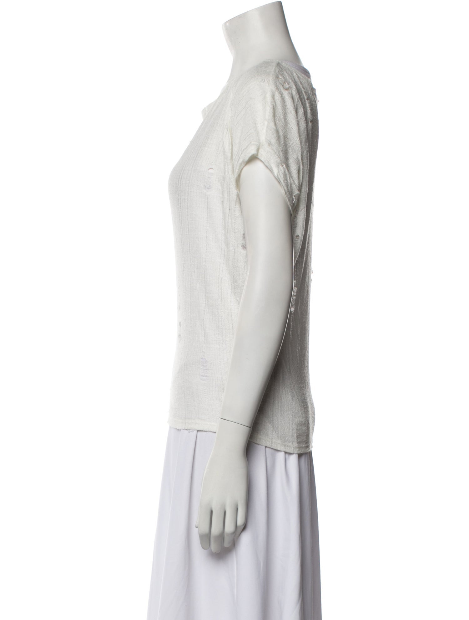 L'Agence Bateau Neckline Short Sleeve T-Shirt