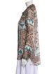 L'Agence Silk Printed Button-Up Top