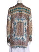 L'Agence Silk Printed Button-Up Top