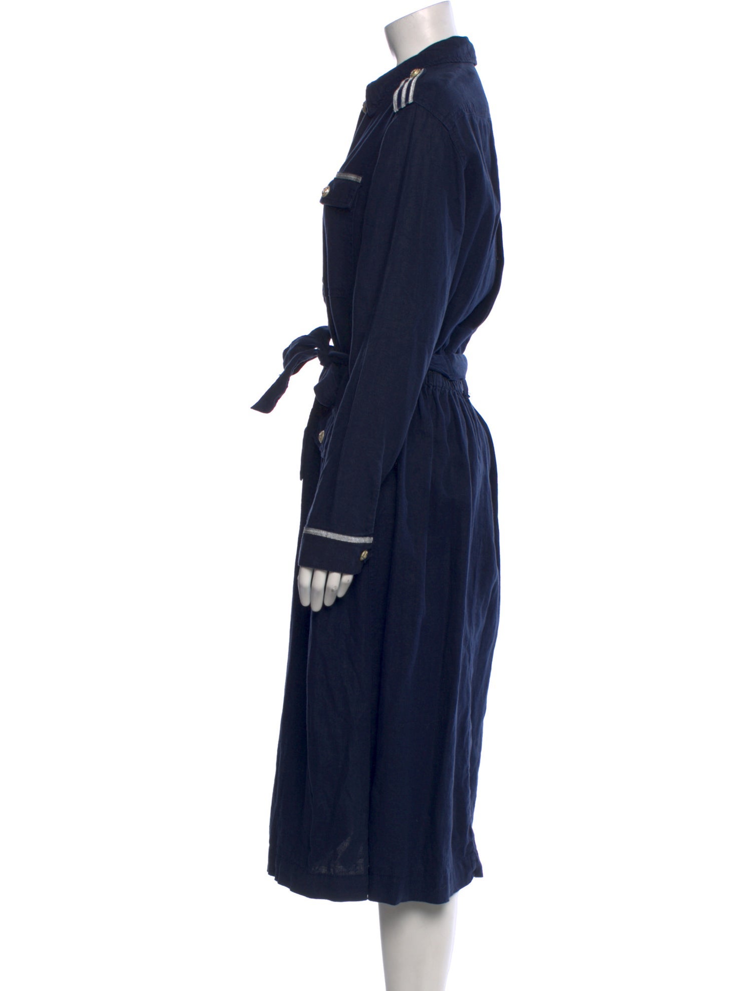 L'Agence Linen Midi Length Dress