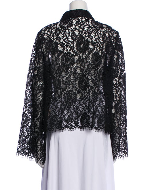 L'Agence Lace Lace Pattern Button-Up Top