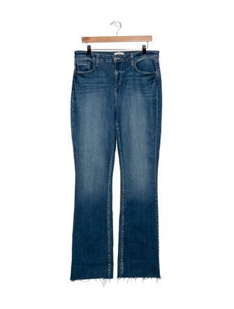 L'Agence Mid-Rise Wide Leg Jeans