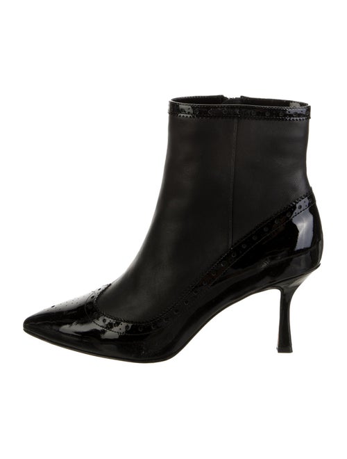 L'Agence Leather Scalloped Accent Boots