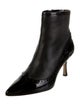 L'Agence Leather Scalloped Accent Boots