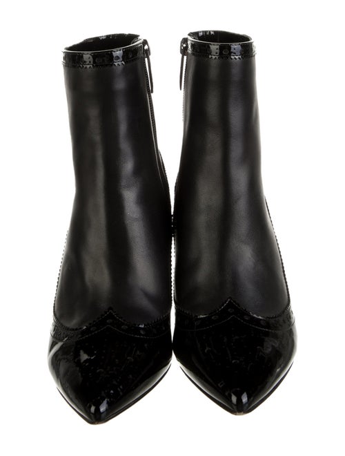L'Agence Leather Scalloped Accent Boots