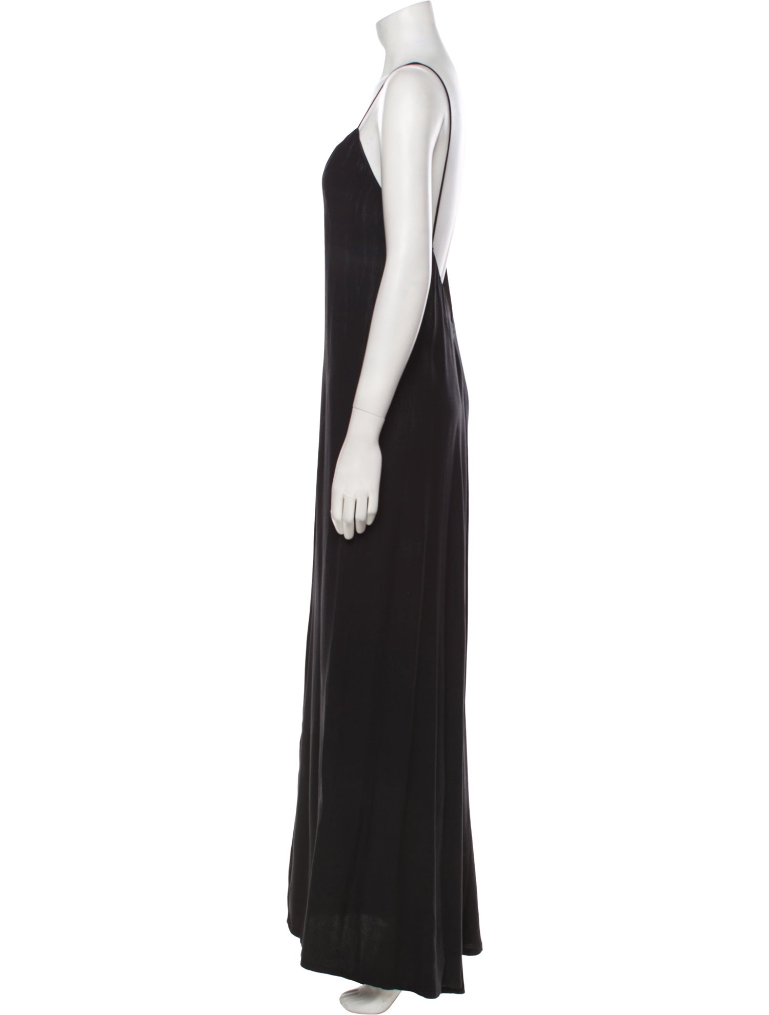 L'Agence V-Neck Long Dress