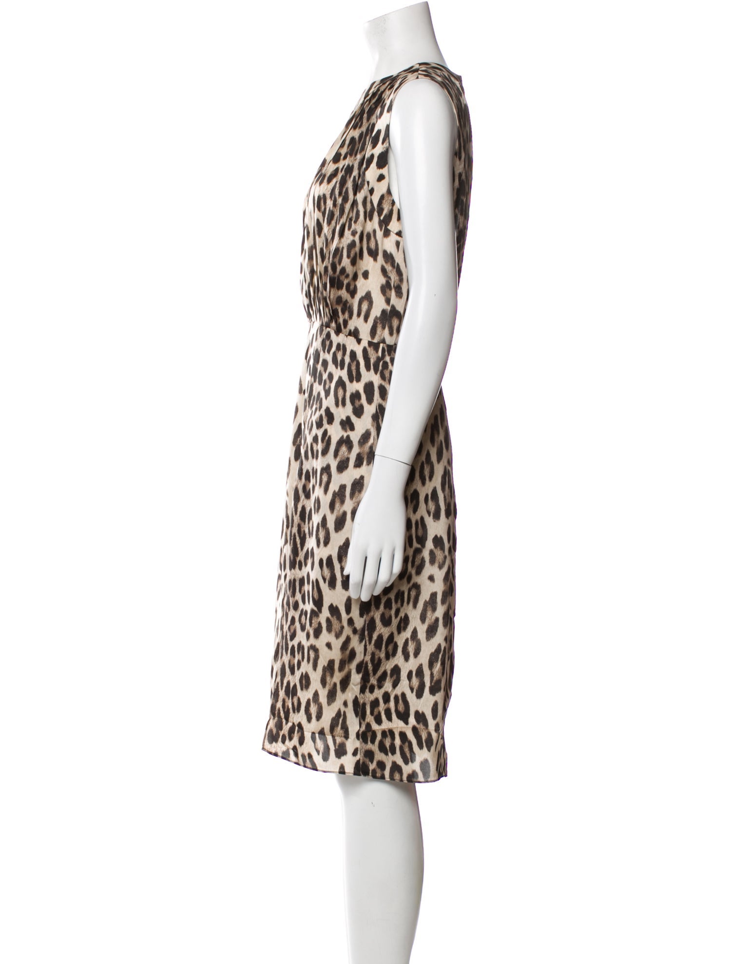 L'Agence Animal Print Knee-Length Dress