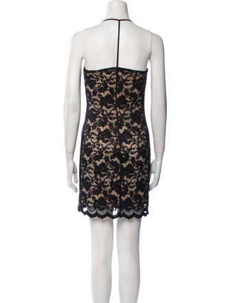 L'Agence Lace Pattern Mini Dress