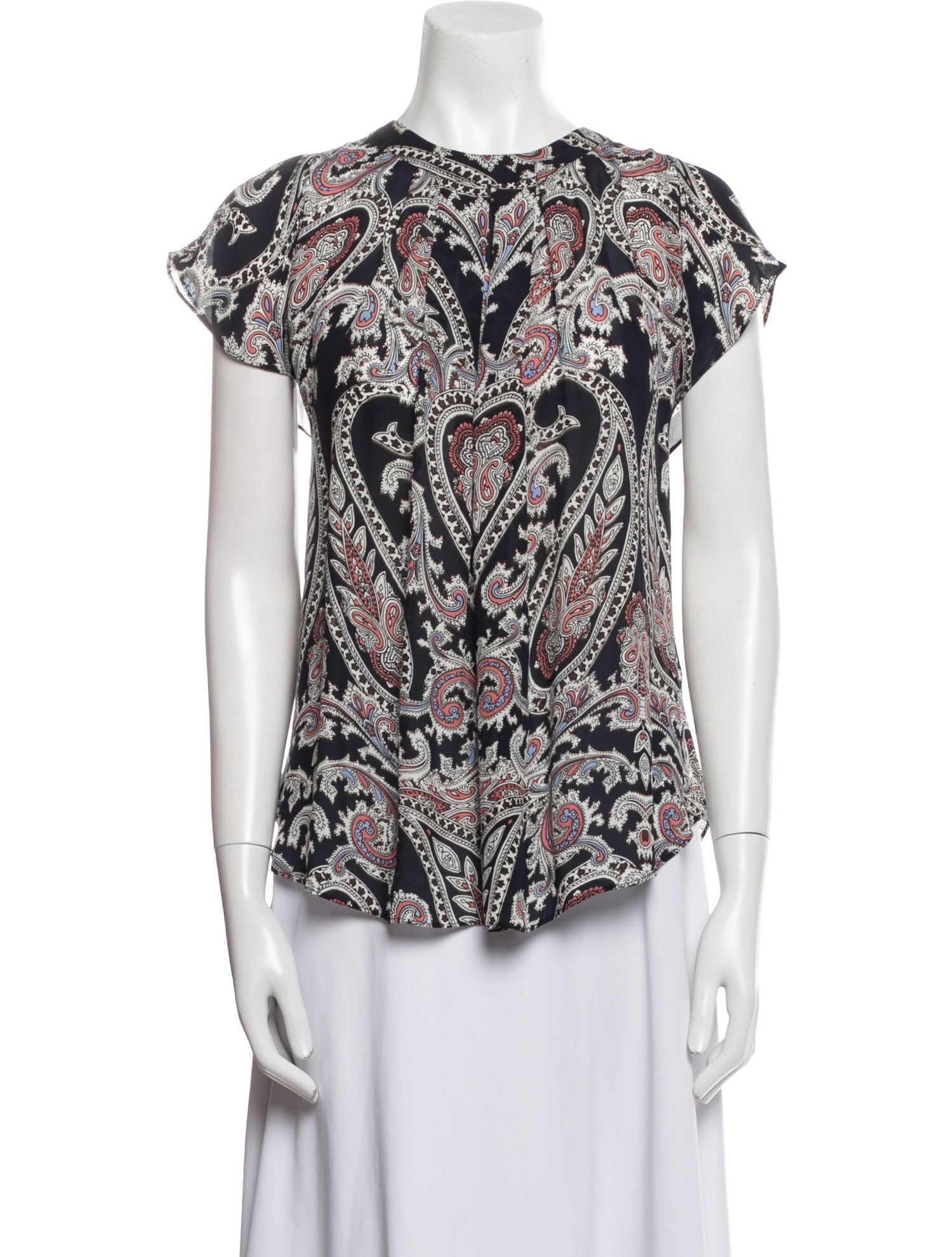 L'Agence Silk Printed Blouse