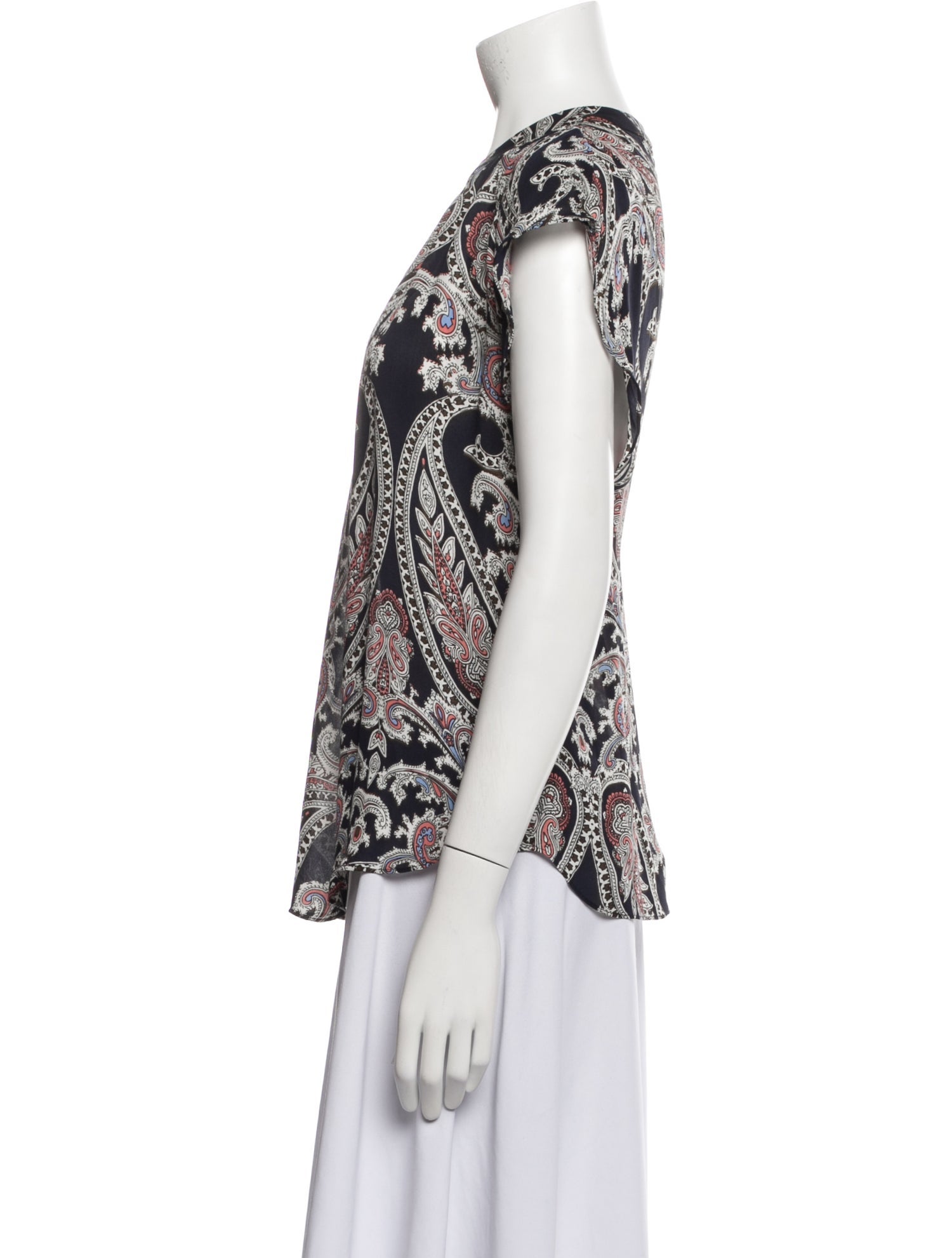 L'Agence Silk Printed Blouse