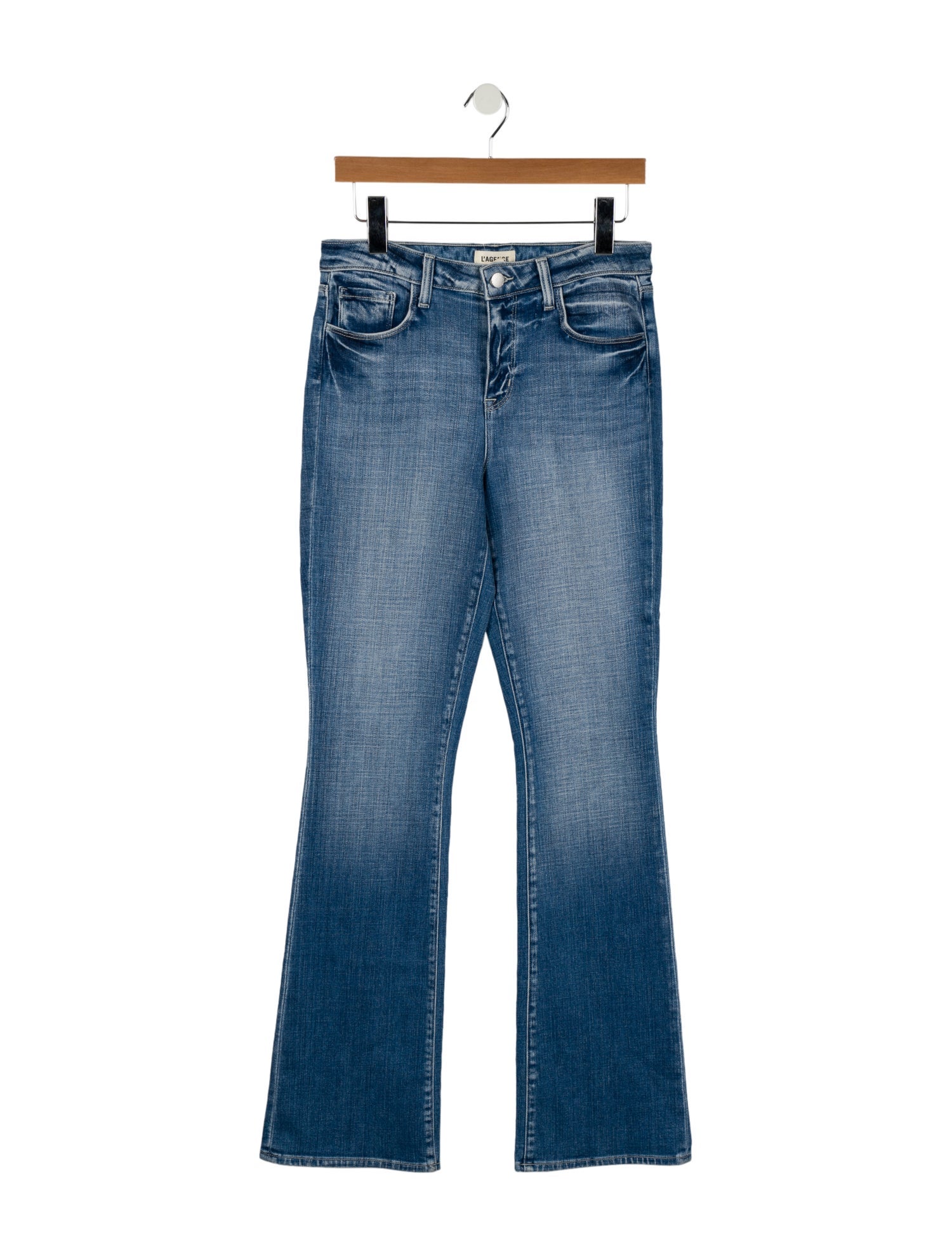 L'Agence Mid-Rise Wide Leg Jeans