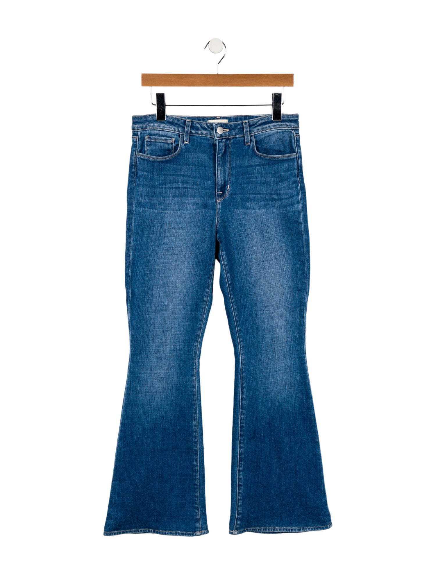 L'Agence Mid-Rise Wide Leg Jeans