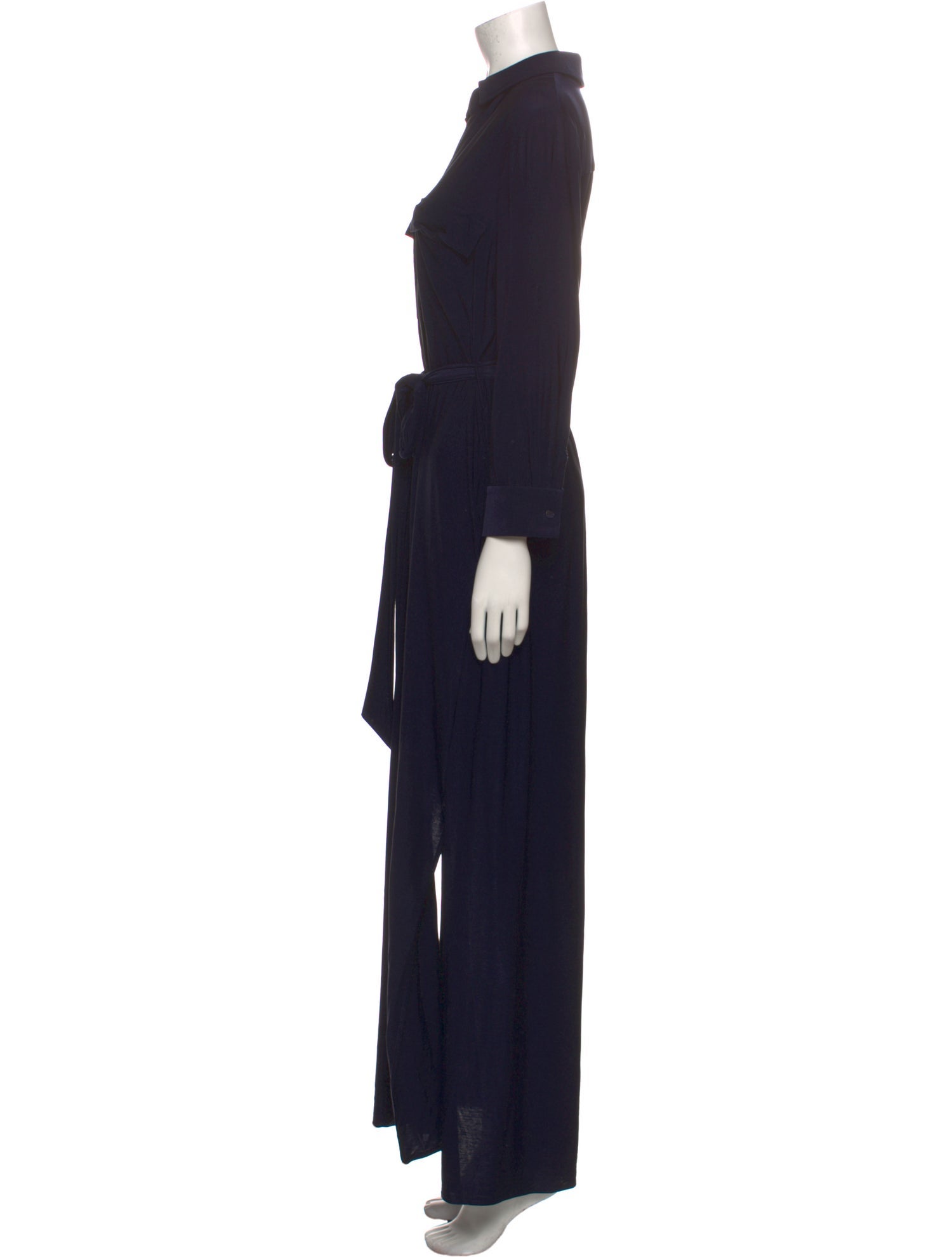 L'Agence V-Neck Long Dress