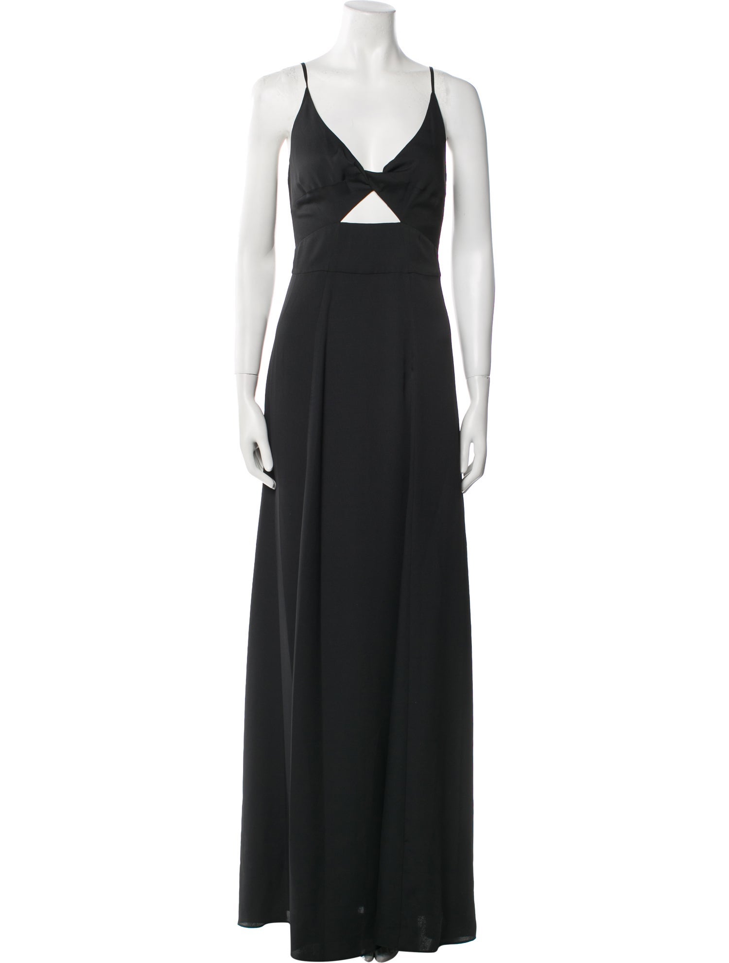 L'Agence V-Neck Long Dress