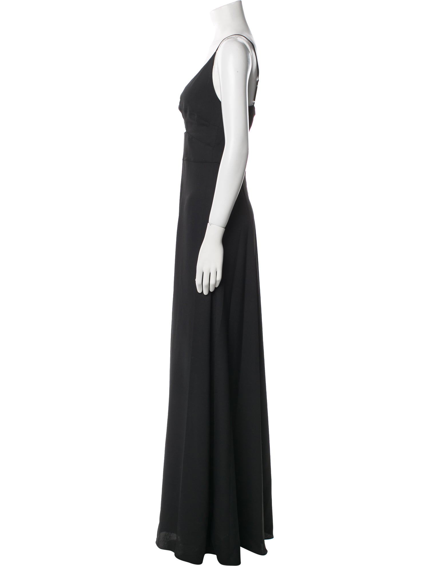 L'Agence V-Neck Long Dress