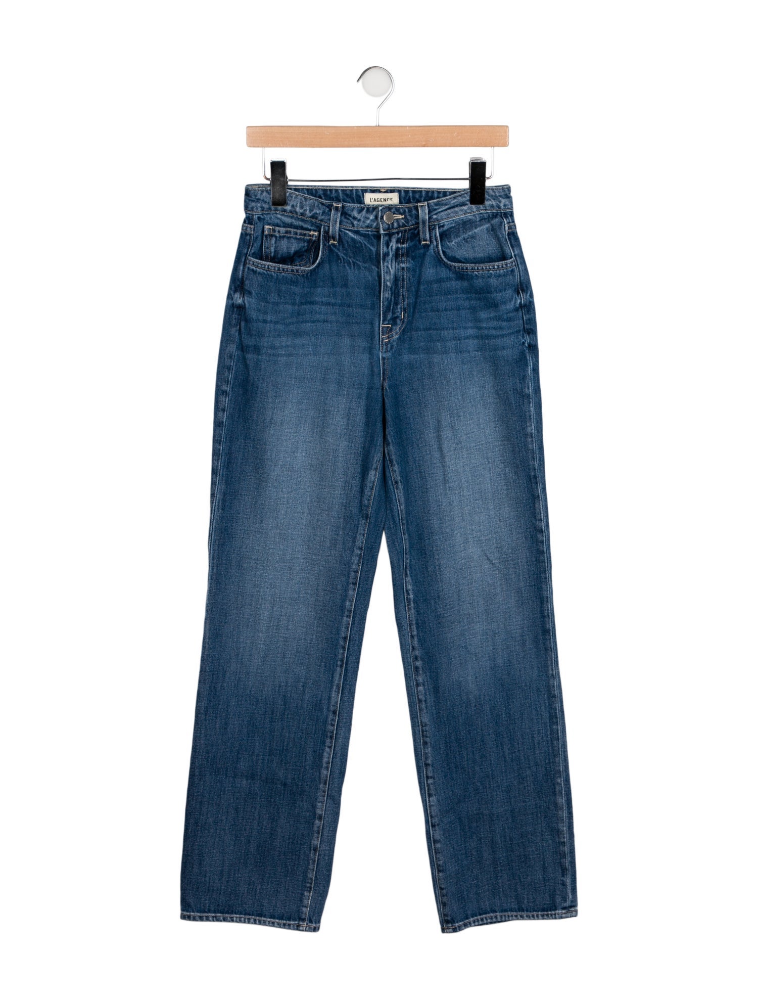 L'Agence Mid-Rise Straight Leg Jeans