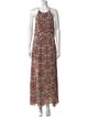 L'Agence Floral Print Long Dress