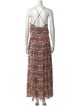 L'Agence Floral Print Long Dress