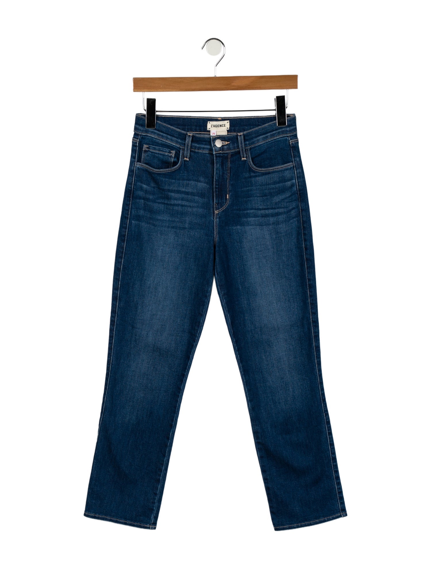 L'Agence Mid-Rise Straight Leg Jeans