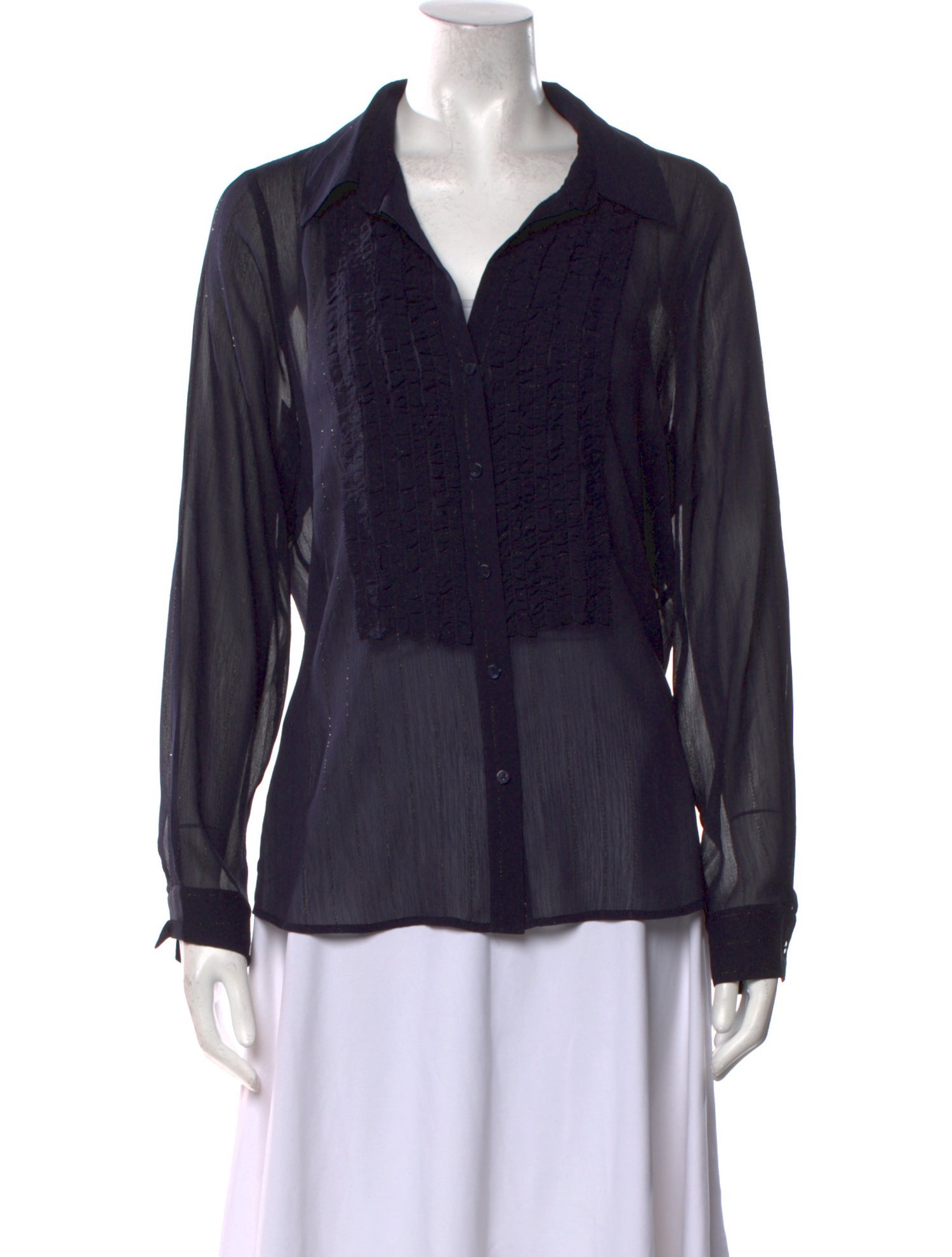 L'Agence Long Sleeve Button-Up Top