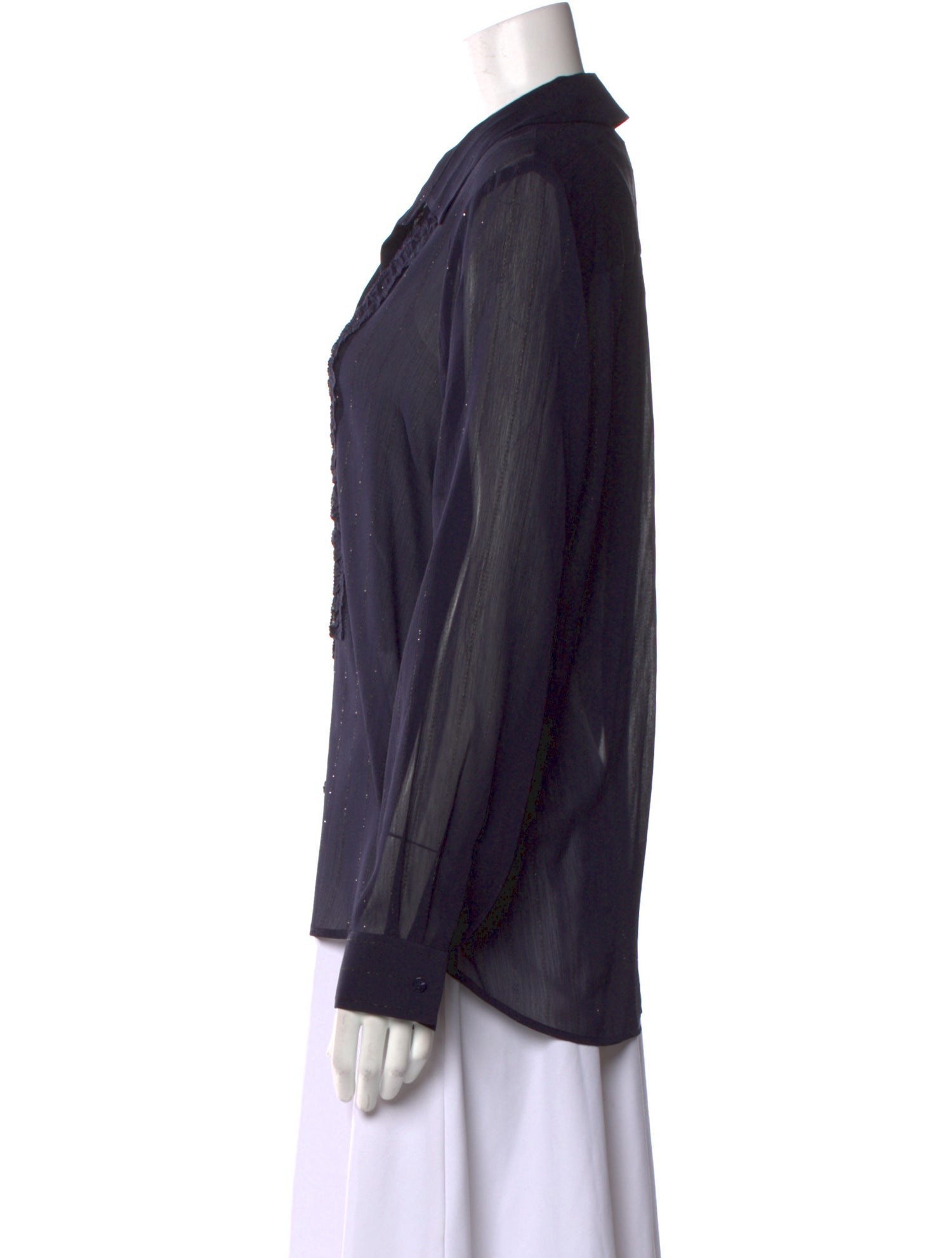 L'Agence Long Sleeve Button-Up Top