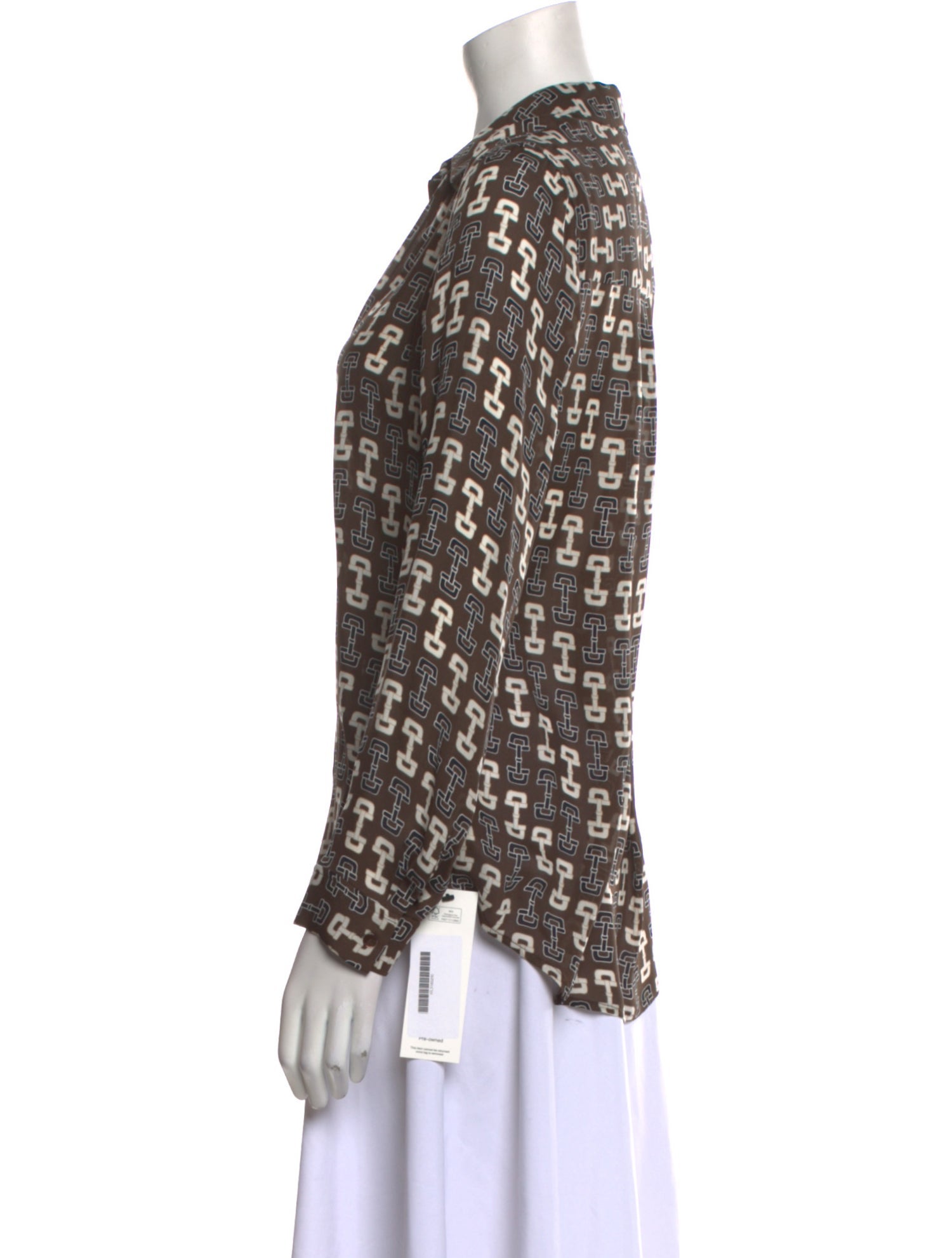 L'Agence Silk Printed Blouse