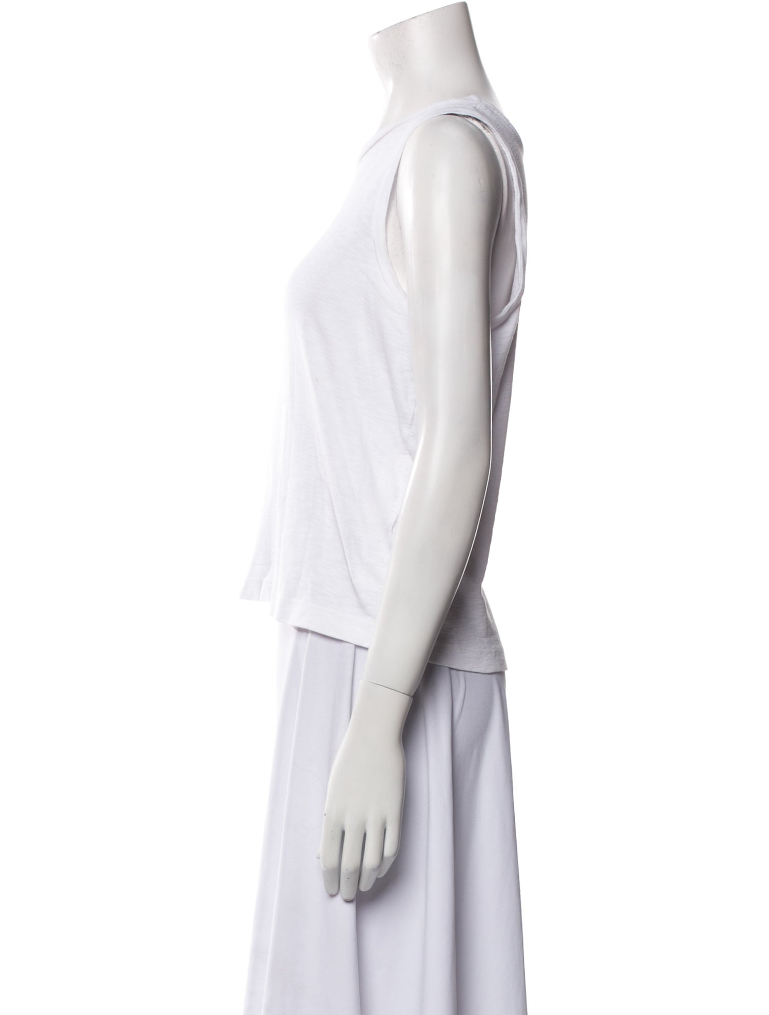 L'Agence Bateau Neckline Sleeveless Crop Top