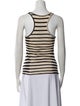L'Agence Striped Scoop Neck Top