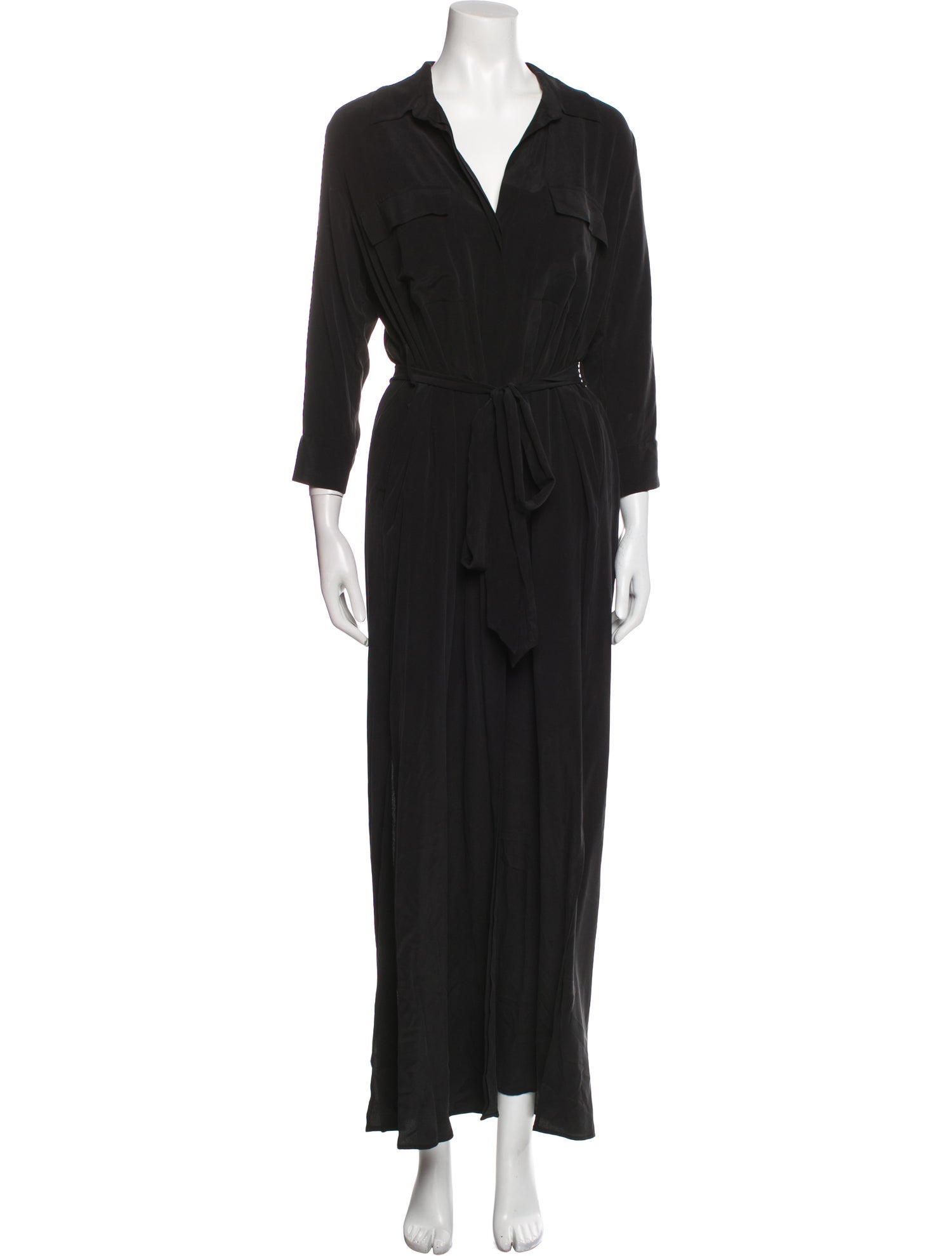 L'Agence Silk Long Dress