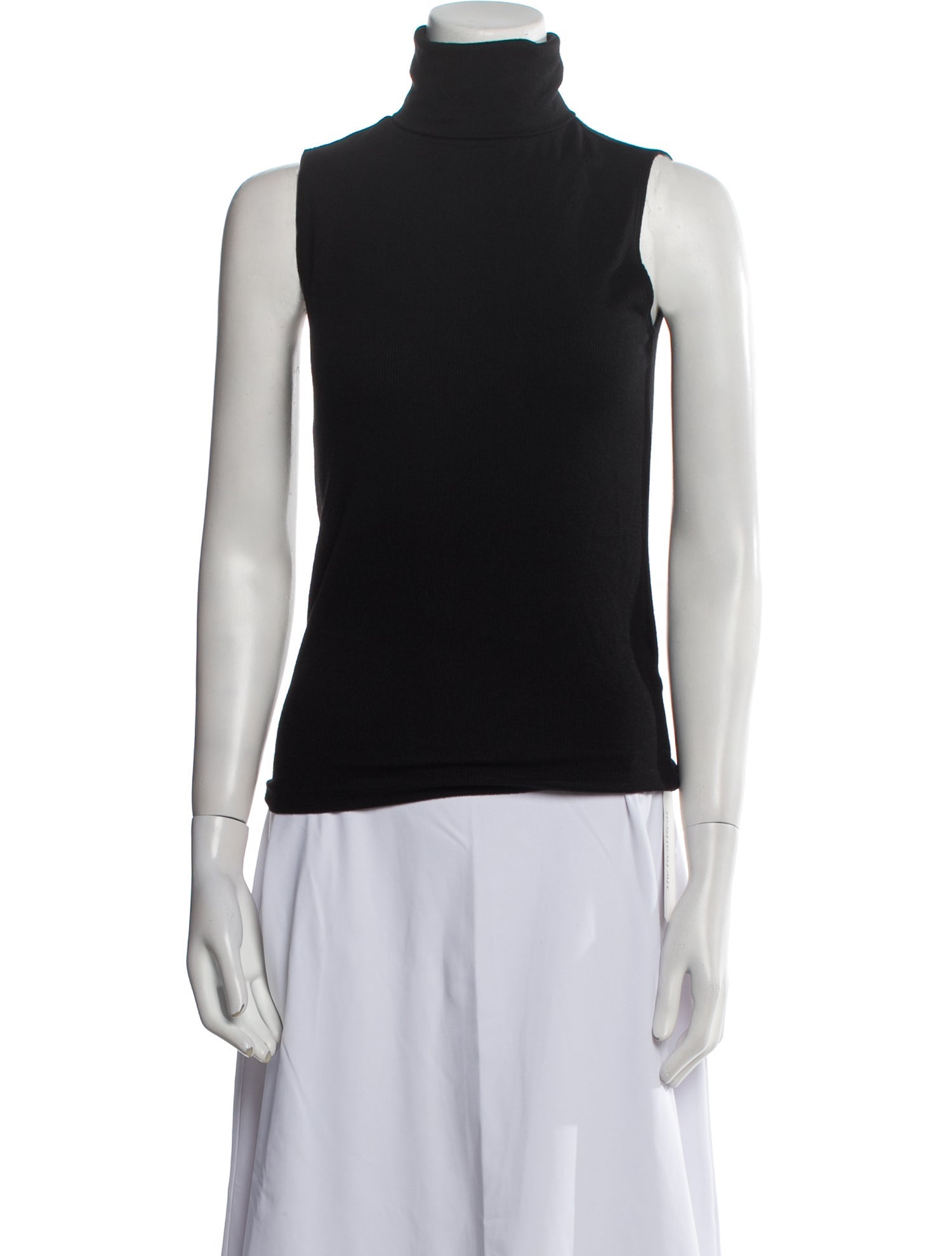L'Agence Turtleneck Sleeveless Top