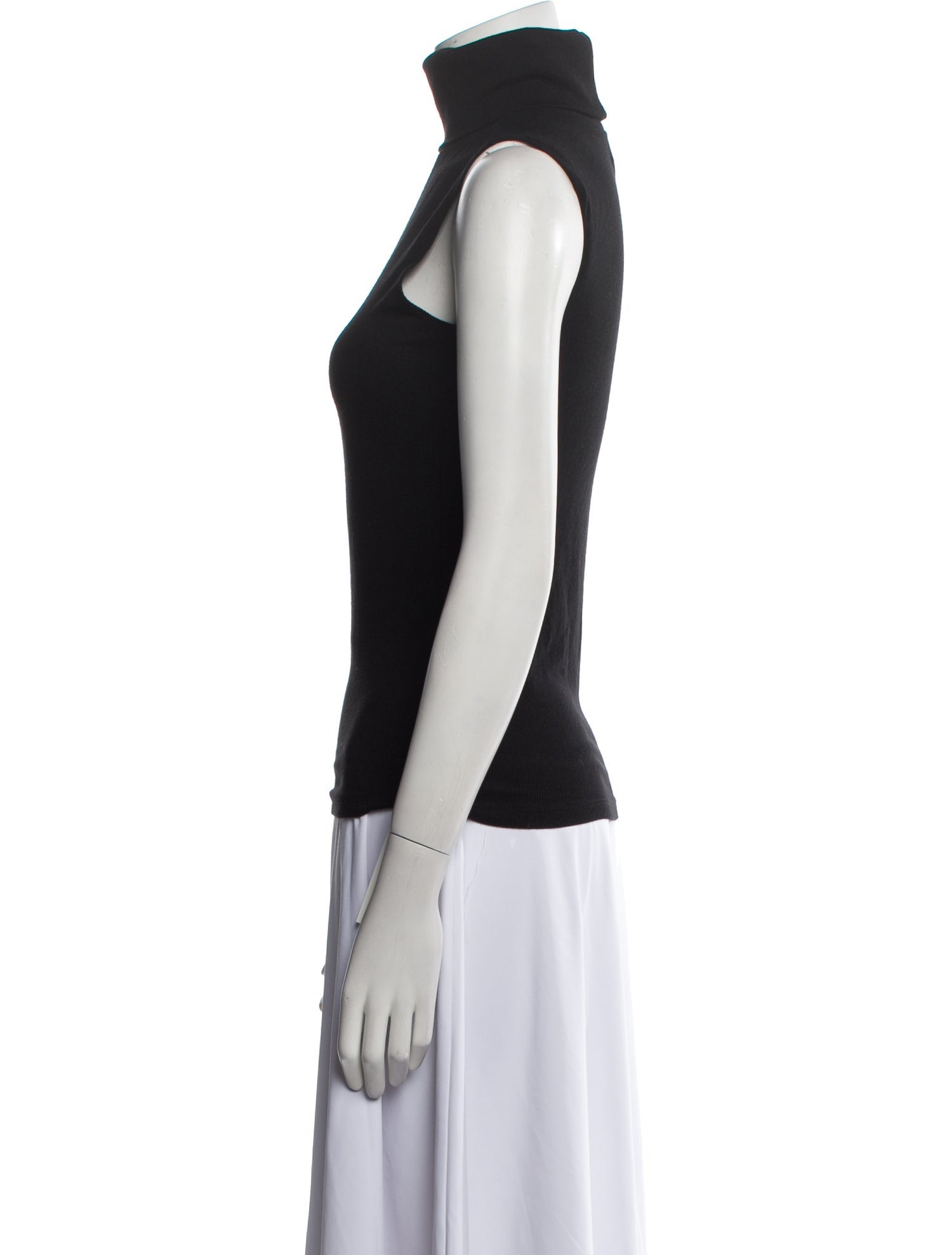 L'Agence Turtleneck Sleeveless Top